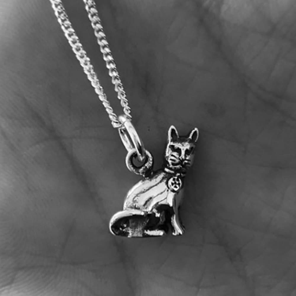 Dew Sterling Silver Pussy Cat Pendant 9046HP014